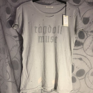 Distressed Ragdoll Muse LA Cotton Tee